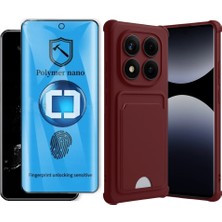 Vendas Xiaomi Redmi Note 14 Pro 4G kılıf kelvin kartvizitli newface silikon kılıf + Polymer Nano ekran koruyucu