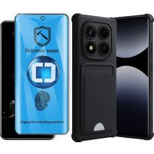 Vendas Xiaomi Redmi Note 14 Pro 4G kılıf kelvin kartvizitli newface silikon kılıf + Polymer Nano ekran koruyucu