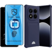 Vendas Xiaomi Redmi Note 14 Pro 4G kılıf kelvin kartvizitli newface silikon kılıf + Polymer Nano ekran koruyucu