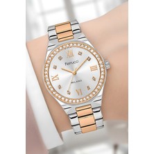 Ferrucci Çelik Kordon Çelik Kasa Kadın Kol Saati, Bileklik Hediye Gümüş-Rose Renk ZMFER204