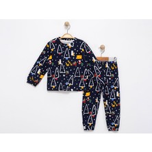 Zinci Kids & Women Kardan Adam ve Çam Ağaçlı Çocuk Pijama Takımı
