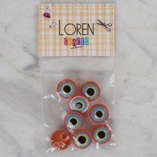 Sad Loren Crafts Turuncu 8 Li Nazar Boncuğu Düğme - 16
