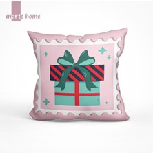 Marte Home Yılbaşı & Christmas Çift Taraf Desen Baskılı Dekoratif Kırlent Kılıfı
