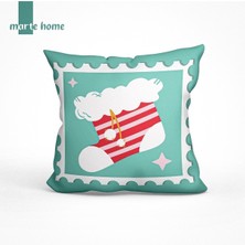Marte Home Yılbaşı & Christmas Çift Taraf Desen Baskılı Dekoratif Kırlent Kılıfı