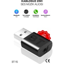 Ttt 2'si 1 Arada Tak Çalıştır Kablosuz Aux RX/TX Transmitter Ses Alıcı Verici