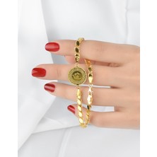 Kuyumcu Nurettin 4,70 gr (Gram) Pullu Çeyrekli Bileklik 22 Ayar Altın