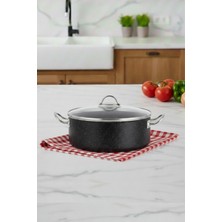 Meşeler Granit Tencere Derin Siyah- Inox