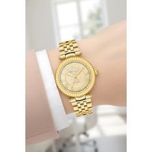 Ferrucci Çelik Kordon Çelik Kasa Kadın Kol Saati, Bileklik Hediye Gold Renk ZMFER203