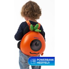 Zampago Sevimli Havuç Karakterli Çocuk Sırt Çantası – Abs Sert Kabuk, 10.000 mAh Powerbank Hediyeli