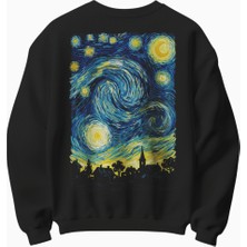 Yıldızlı Gece Temalı Sweatshirt