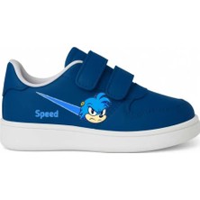 Air Küpeli Baskılı Mavi Bantlı Çocuk Spor Ayakkabı Sneaker