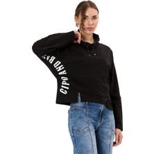 Cipo & Baxx WL369 Kadın Kapüşonlu Hoodie Sweatshirt Rahat Şık ve Sokak Stiline Uygun