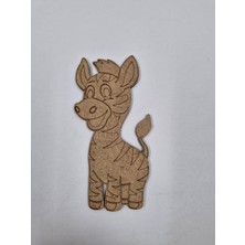 10 Adet Sevimli Zebra Ahşap Boyama Okul Dıy Etkinlik Aktivite Sanat 15 cm