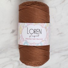 Sad Loren Polyester Soft Macrame Kahverengi El Örgü Ipi - LM033 - 34439