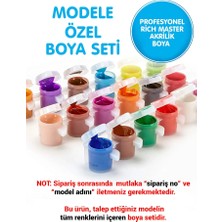 Picasso World Hobby Art Modele Özel Tüm Renkleri Içeren Boya Seti Sayılarla Boyama