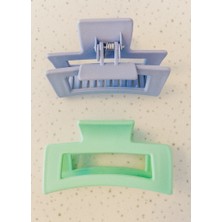 Şehrazat Handmade Tasarım Büyük Boy Soft Renk Mandal Saç Tokası