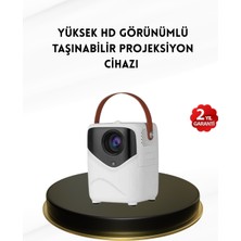 Mini Akıllı Projektör – 1080P Full Hd 64GB Depolama 2gb Ram Uzaktan Kumanda Des - ER001Y-53MSF