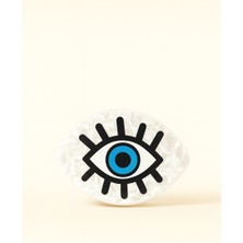 Katia & Bony Nazar Boncuklu Kemik Mandal Toka Siyah-Beyaz