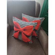 Fiyonk Desenli 40X40 Kırlent Iç Yastık Dahil