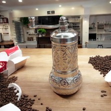 Bakır Center Şık Tasarımlı 11 cm Osmanlı Motifli Otantik El Yapımı Karabiber Tuz Pirinç Değirmeni Mini Öğütücü
