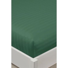 Varol %100 Pamuk Saten Stripe Battal Boy (King Size) Lastikli Çarşaf Takımı – 30 cm – 2 Yastık Kılıfı – 180X200