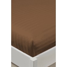 Varol %100 Pamuk Saten Stripe Çift Kişilik Lastikli Çarşaf Takımı – 30 cm – 2 Yastık Kılıfı