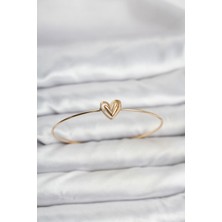 Stillove Kalp Model Gold Renk Bileklik