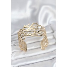 Stillove Pirinç Gold Renk Vintage Model Kadın Bileklik