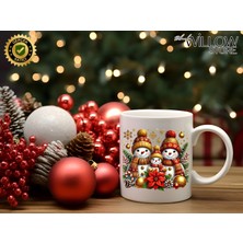 Willow Store Noel Sevimli Kardan Adam 5 Temalı Porselen Kupa Bardak,yılbaşı,merry Christmas,hediyelik