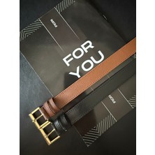 Fiori 2'li Kare Gold Tokalı Kadın Pantolon Kemeri, Ceket Kemeri, Gömlek Kemeri, Elbise Kemeri