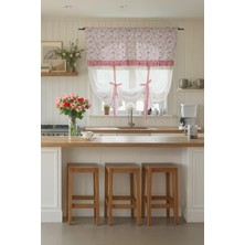 Cotton Maison Potlu Tül Perde Provence Fırfırlı Rose