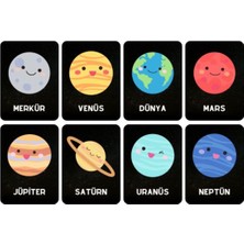 Çocuklar Için Eğitici Gezegen Etiketi 6X9CM 8 Adet