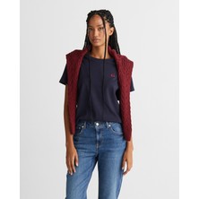 Gant Kadın Lacivert Regular Fit Bisiklet Yaka T-Shirt 4202633.433