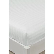 Varol %100 Pamuk Saten Stripe Çift Kişilik Lastikli Çarşaf Takımı – 30 cm – 2 Yastık Kılıfı
