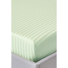 Varol %100 Pamuk Saten Stripe Battal Boy (King Size) Lastikli Çarşaf Takımı – 30 cm – 2 Yastık Kılıfı – 180X200