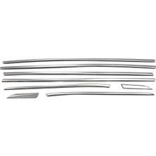 Rekapa Peugeot 3008 Cam Alt Çıtası Krom Nikelaj (2016-2023) Için Özel Ürün (8 Parça Paslanmaz Çelik)