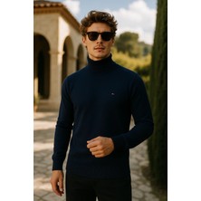 Comstar Erkek Kışlık Slim Fit Lacivert Kazak
