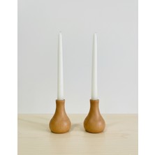 Doğal Ahşap Mumluk ve Vazo