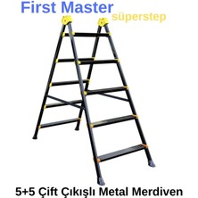 Superstep 5+5 Çift Çıkışlı Metal Merdiven