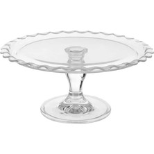 Paşabahçe, Patisserie, Ayaklı Servis Tabağı, Kek, Pasta Sunumu, Cam, Küçük 26X12 cm