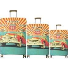 My Saraciye (MY#155 Route 66) Valizler Için Kılıf Seti (Kabin Orta ve büyük)