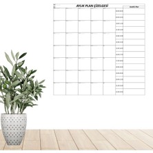 Mytechcat® Aylık Planlayıcı Manyetik Duvar Stickerı Takvim Plan Çizelgesi