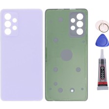 Yedcom Samsung A52 5G Mor Uyumlu Arka Pil Batarya Kapağı Arka Kapak Yapıştırıcı Ve Tamir Seti Set