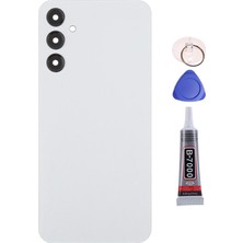 Yedcom Samsung A24 Kamera Camlı Beyaz Uyumlu Arka Pil Batarya Kapağı Arka Kapak Yapıştırıcı Ve Tamir Seti Set