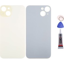 Yedcom Iphone 15 PLUS Sarı Uyumlu Arka Pil Batarya Kapağı Arka Kapak Yapıştırıcı Ve Tamir Seti Set