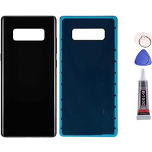 Yedcom Samsung NOTE 8 Siyah Uyumlu Arka Pil Batarya Kapağı Arka Kapak Yapıştırıcı Ve Tamir Seti Set