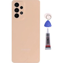 Yedcom Samsung A33 Kamera Camlı Gold Uyumlu Arka Pil Batarya Kapağı Arka Kapak Yapıştırıcı Ve Tamir Seti Set
