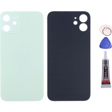 Yedcom Iphone 12 MİNİ Yeşil Uyumlu Arka Pil Batarya Kapağı Arka Kapak Yapıştırıcı Ve Tamir Seti Set