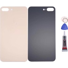 Yedcom Iphone 8 Plus Gold Uyumlu Arka Pil Batarya Kapağı Arka Kapak Yapıştırıcı ve Tamir Seti Set