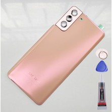Yedcom Samsung S21 PLUS Gold Uyumlu Arka Pil Batarya Kapağı Arka Kapak Yapıştırıcı Ve Tamir Seti Set